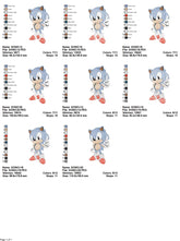 Sonic Embroidery Design Pack – Classic Style